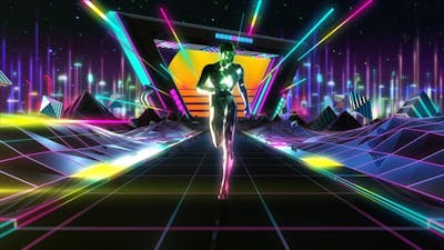 Synthwave Running Man.