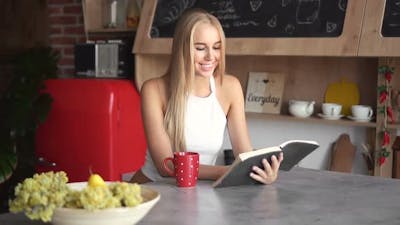 Girl Reads Book.