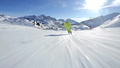 Following Alpine Skier.