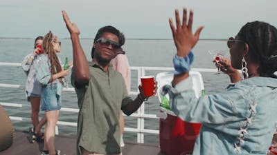 Dancing and Drinking on Pier.