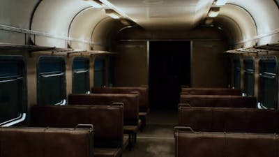 Interior of Old Soviet Electric Train.