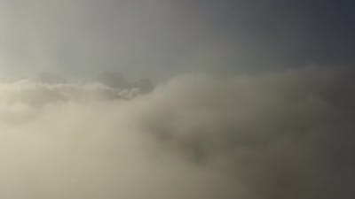 Aerial View of Clouds at Sunrise.