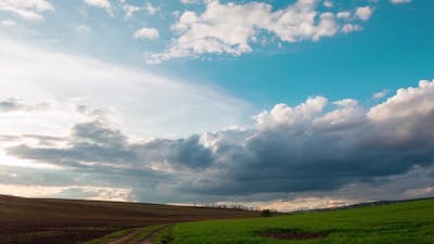 Dramatic Sky over the Endless Fields.