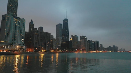 Chicago City at late afternoon.