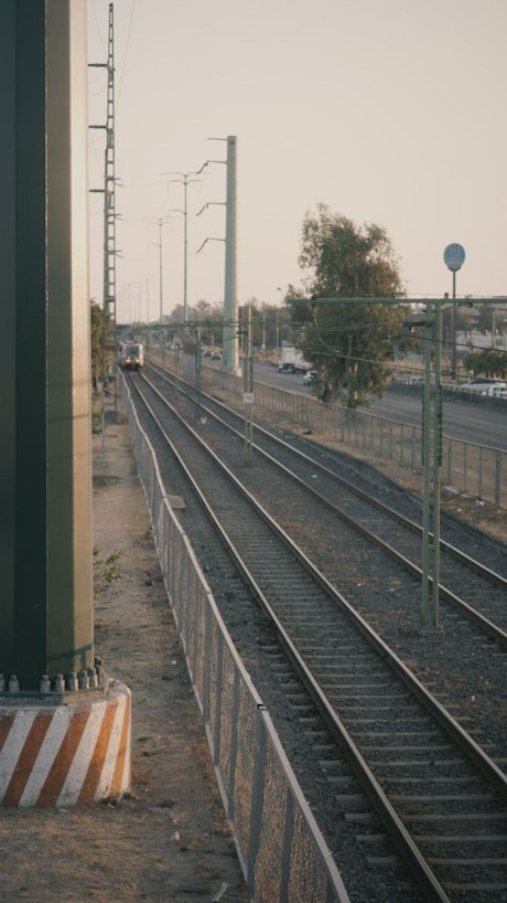 Elevated electric train.