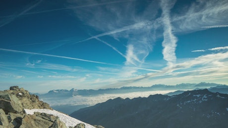 Sky over the mountains.