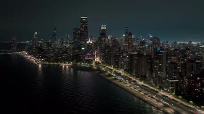 Aerial Hyperlapse at night.