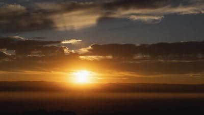 Brilliant Sunrise with Clouds Timelapse.