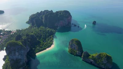 Railay Beach Krabi Thailand the Tropical Beach of Railay Krabi View of Railay Beach in Thailand.